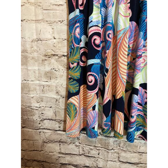 Chetta B Dress Womens Small A Line Tropical Jungle Print Colorful Stretch Draped - Picture 8 of 14